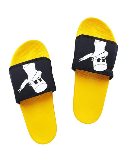 yellow rubber slip on flip flops - 17959749 - Standard Image - 0
