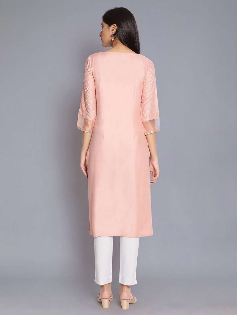 women's straight kurta - 17960406 -  Standard Image - 3