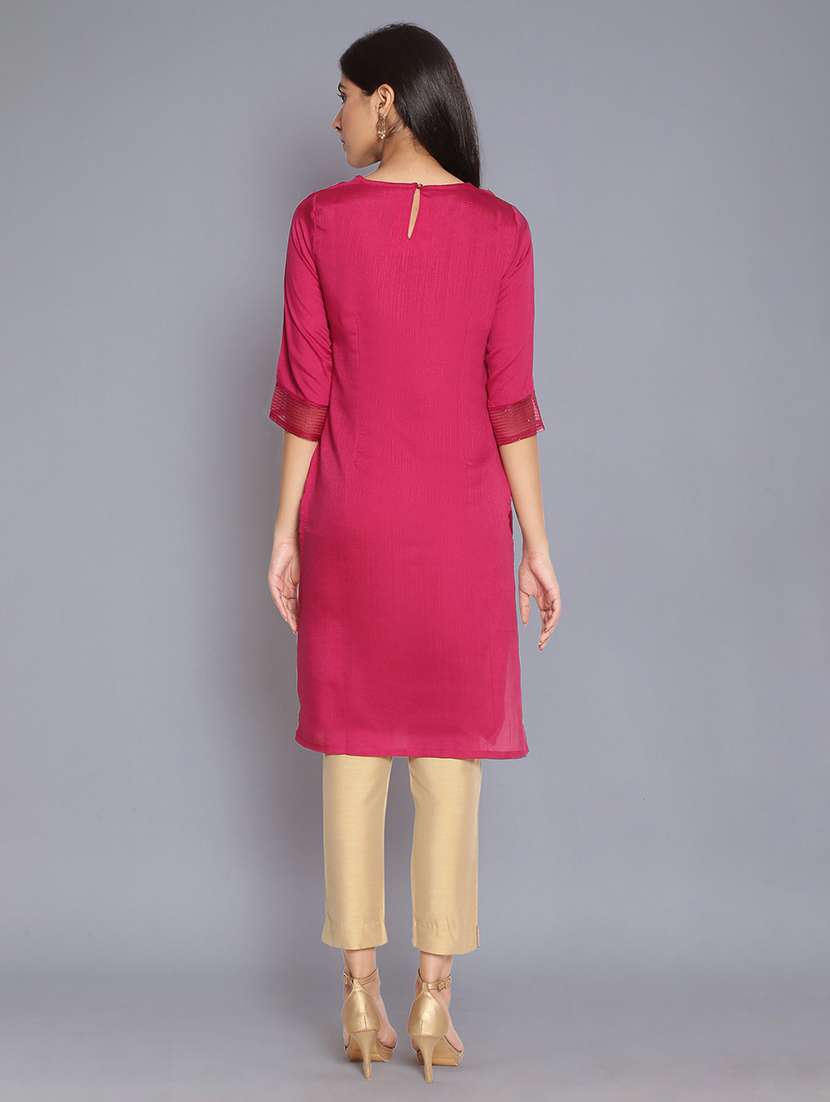 women's straight kurta - 17960418 - Standard Image - 3