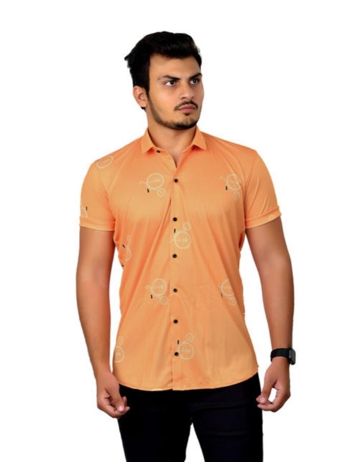 orange cotton shirt - 17960966 -  Zoom Image - 0