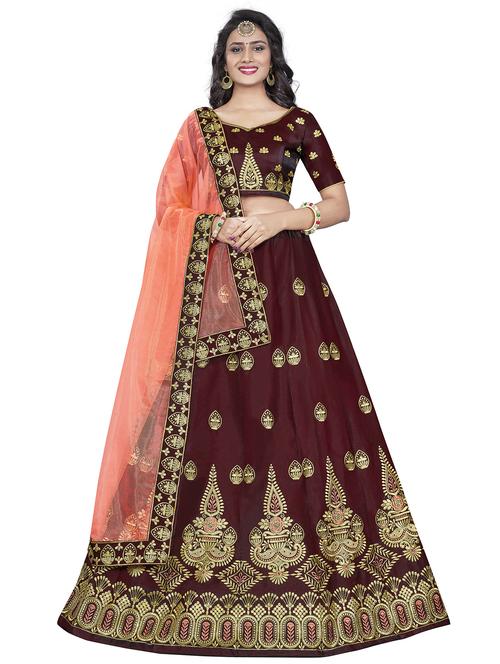 embroidered panelled lehenga - 17961764 - Standard Image - 0