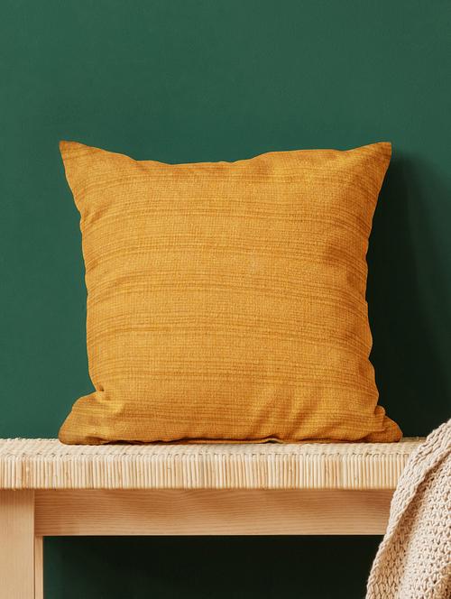 ambbi collections woven plain cushion cover 16x16 inch , set of 1 - 17961972 -  Standard Image - 0