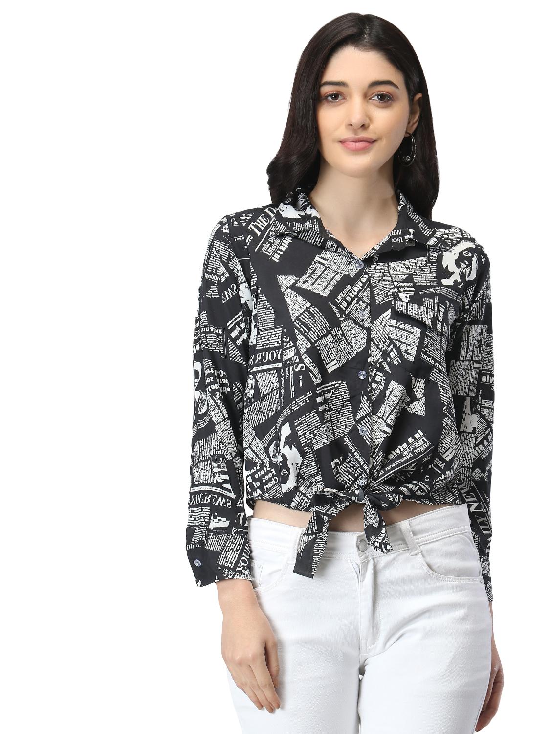 crepe paper print top - 17962149 - Zoom Image - 0