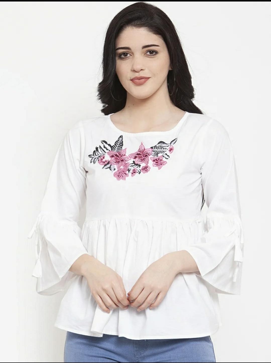 cotton embroidery top  - 17962191 -  Zoom Image - 0