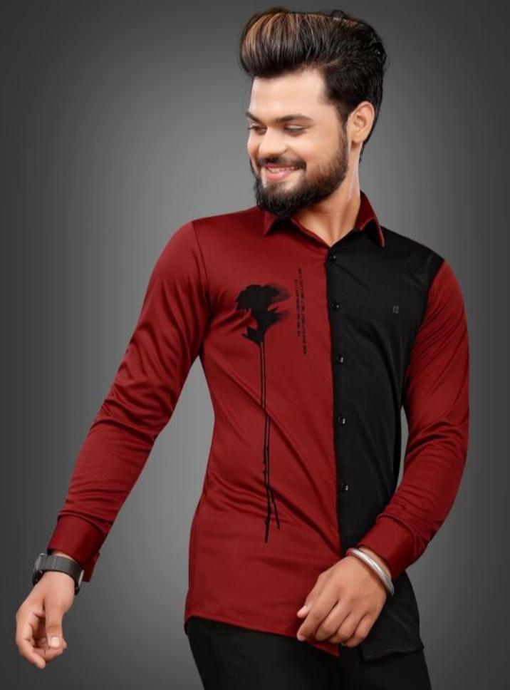red cotton shirt - 17963203 - Zoom Image - 0