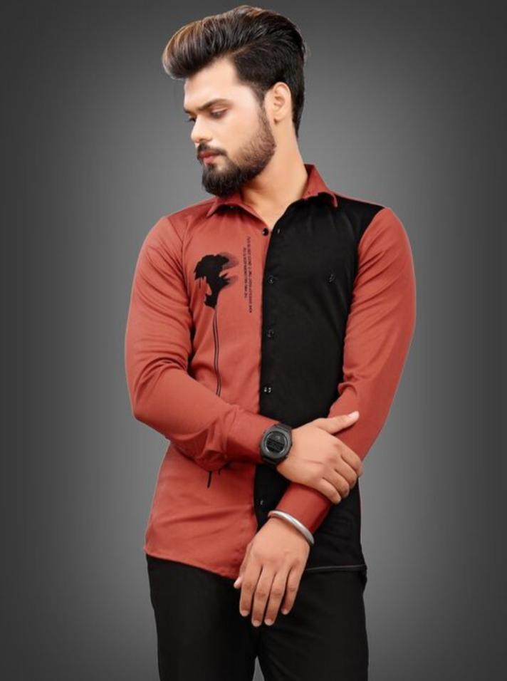 orange cotton shirt - 17963204 - Zoom Image - 0