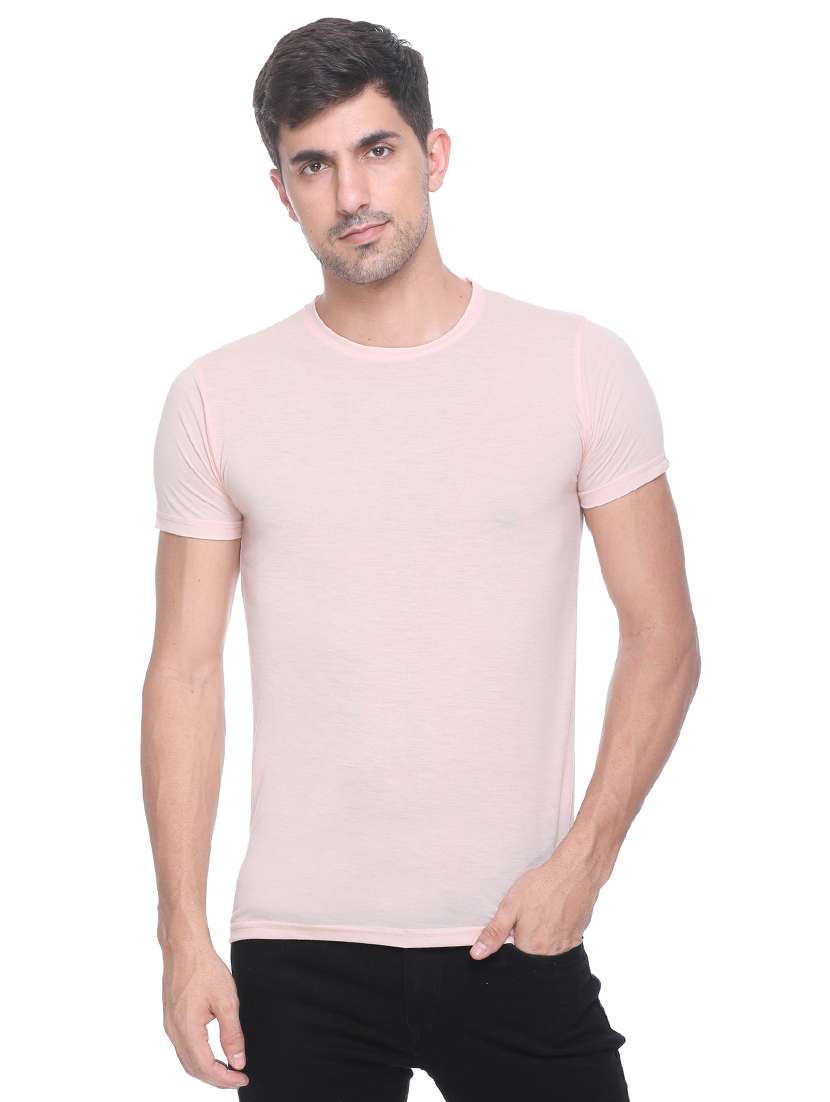 men solids round neck t-shirts - 17965217 -  Zoom Image - 0