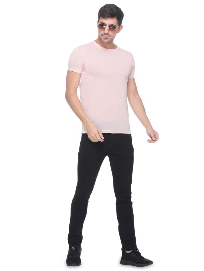 men solids round neck t-shirts - 17965217 - Standard Image - 3