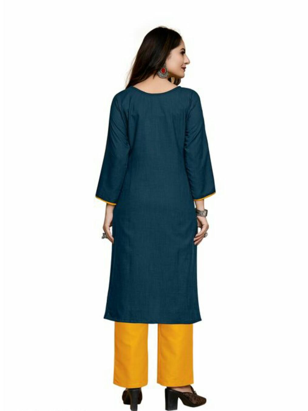 green cotton kurta - 17965553 -  Zoom Image - 0