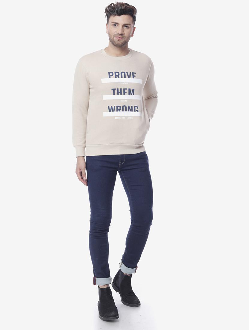 cream printed sweatshirt - 17967295 - Standard Image - 3
