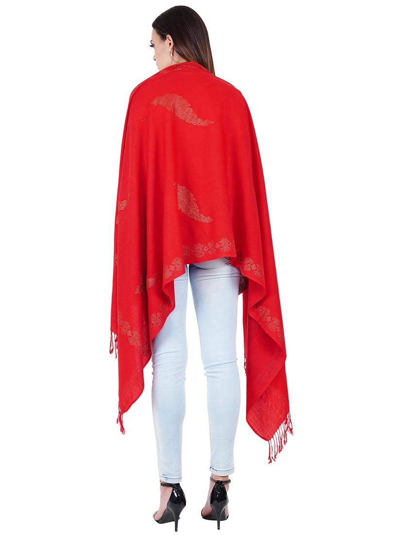 women's red stole - 17967816 - Standard Image - 3