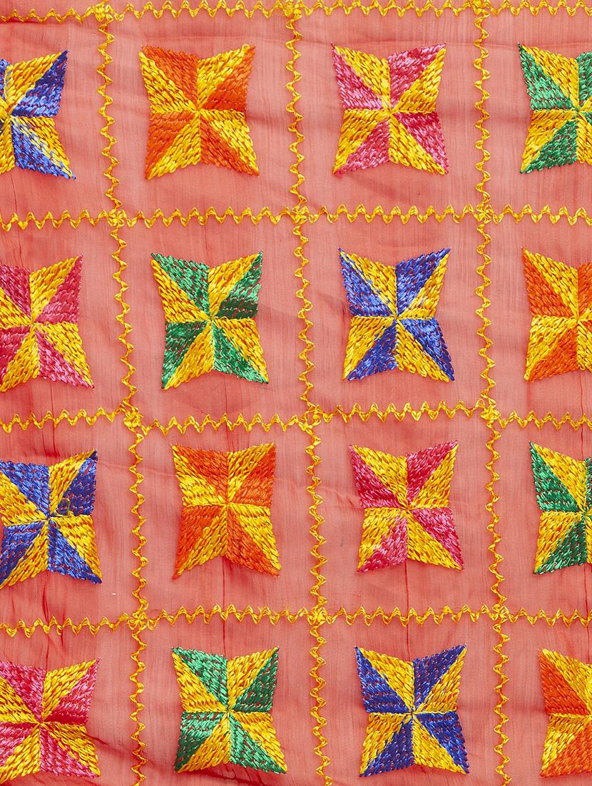 orange poly chiffon dupatta - 17968516 - Standard Image - 3