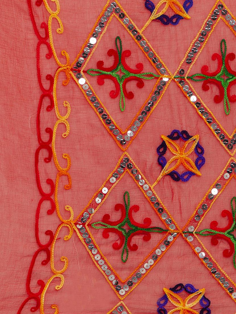 orange poly chiffon dupatta - 17968517 - Standard Image - 3