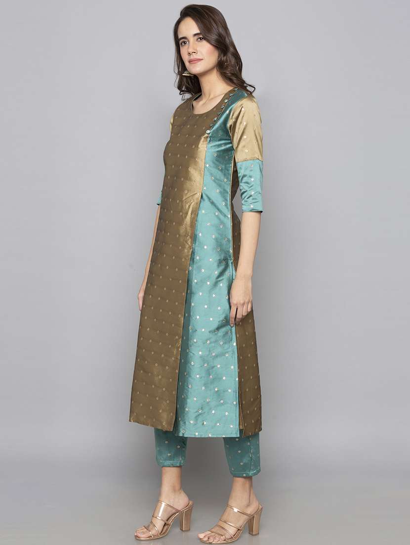 ethnic motifs a-line kurta - 17968555 -  Standard Image - 3