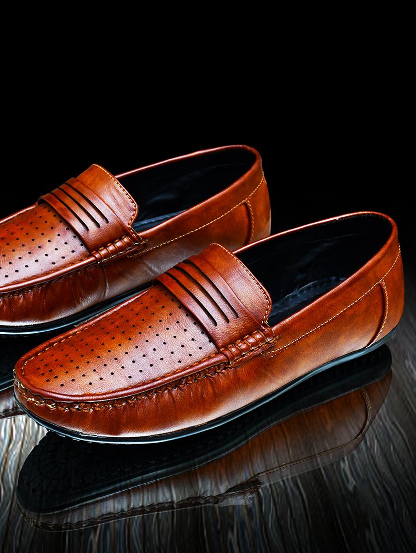 tan slip on loafers - 17968984 - Zoom Image - 0