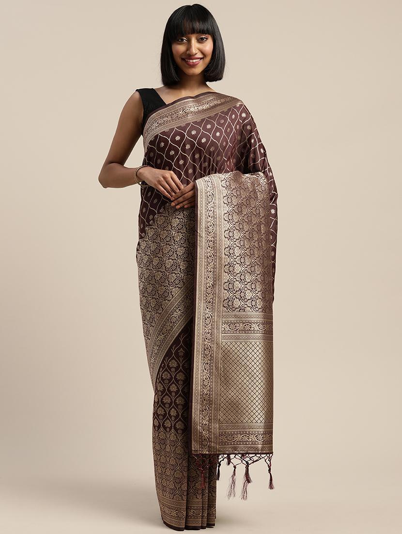 zari bordered saree with blouse - 17969054 -  Zoom Image - 0