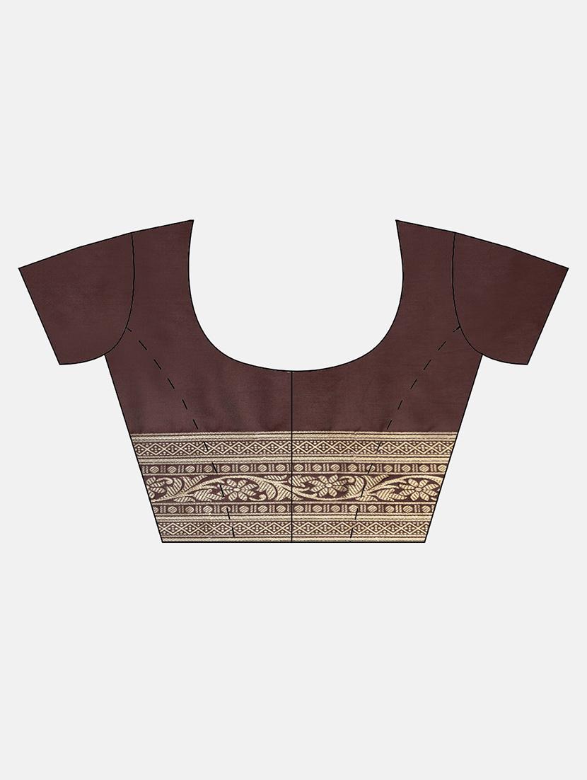zari bordered saree with blouse - 17969054 - Standard Image - 3