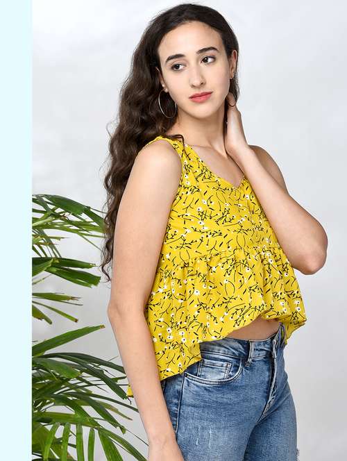 women's high-low v neck top - 17970054 -  Standard Image - 0