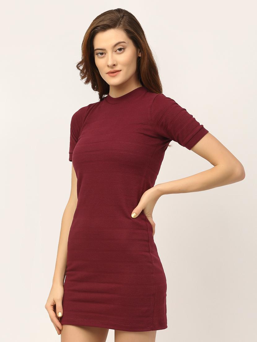 women's bodycon solid dress - 17970148 - Standard Image - 3