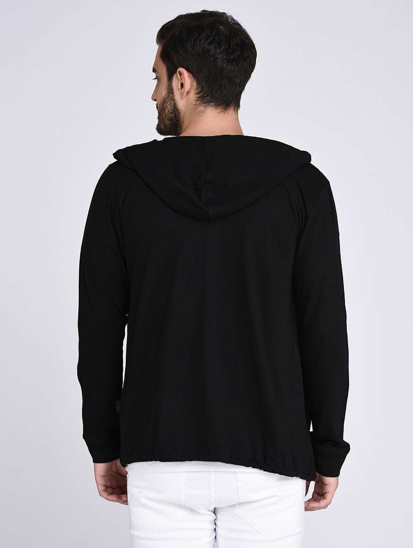 black solid hooded shrug - 17970181 -  Standard Image - 3