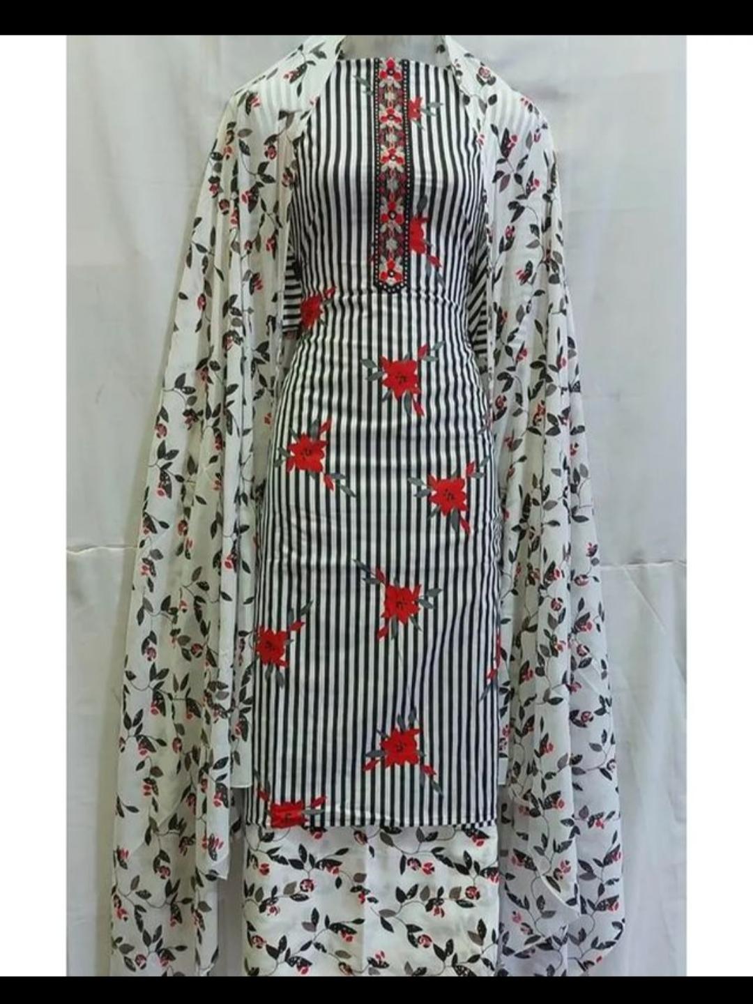 ladies cotton suit flower printed - 17970257 - Zoom Image - 0