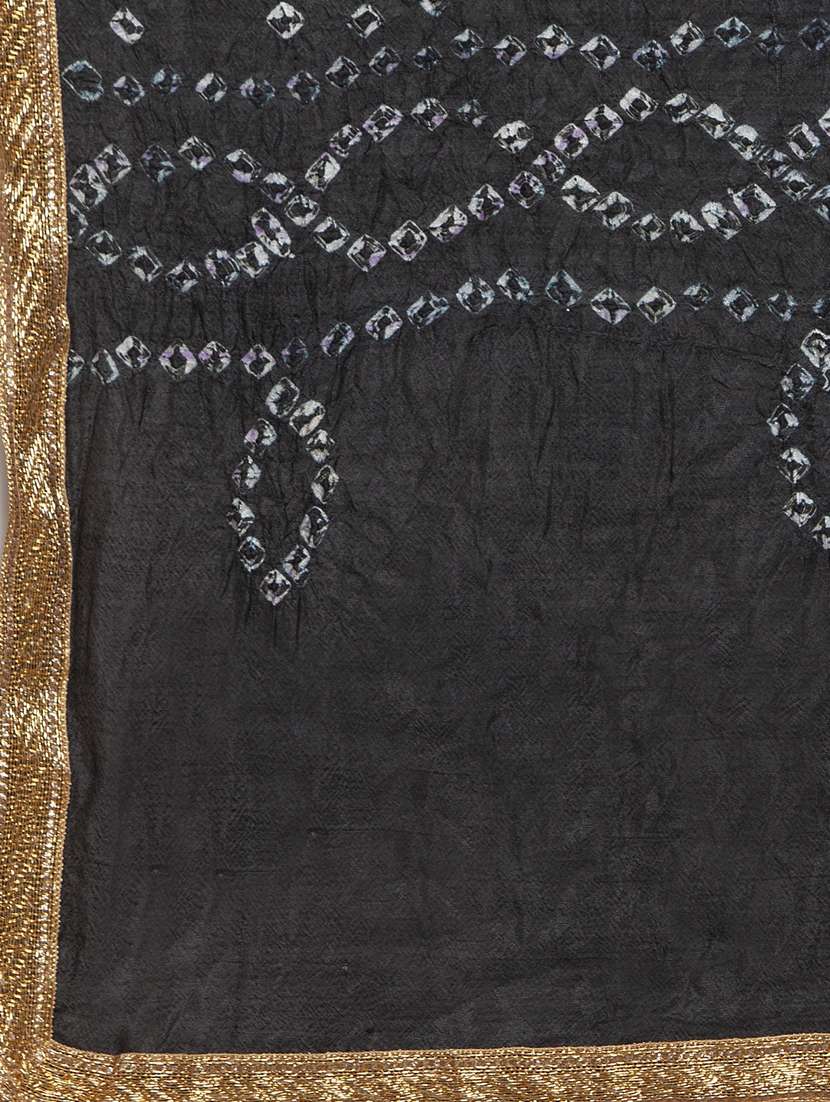 black silk blend dupatta - 17970356 - Standard Image - 3