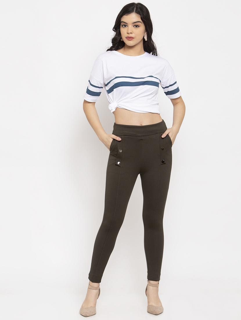high rise solid jegging - 17970400 - Standard Image - 3