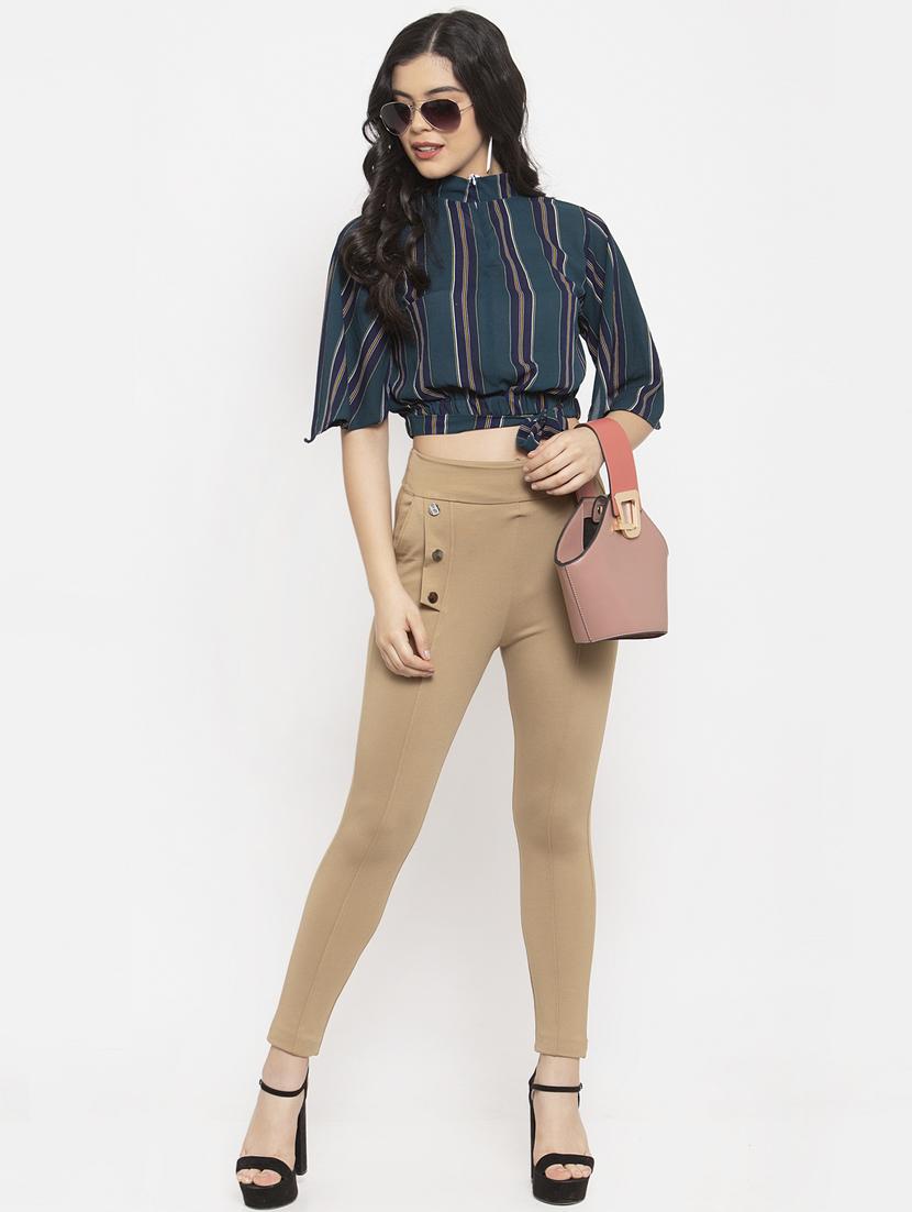 high rise solid jegging - 17970401 - Standard Image - 3