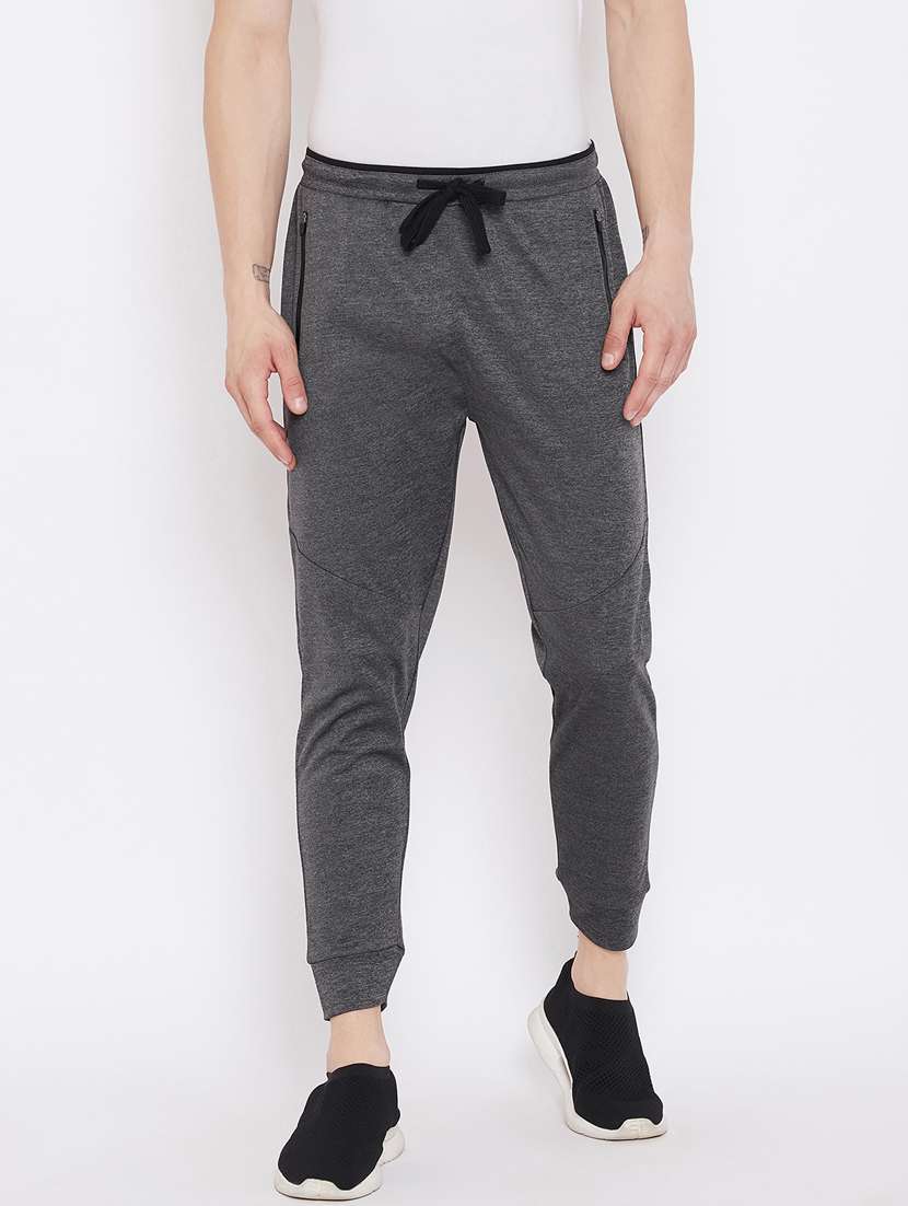 grey solid jogger