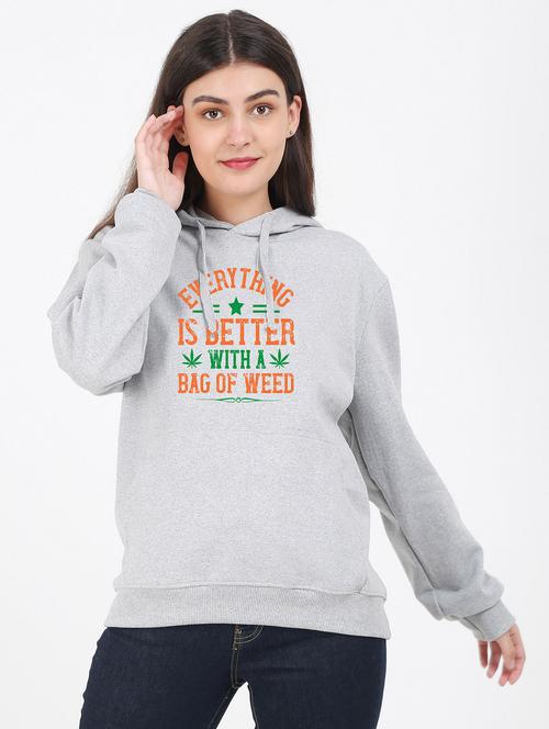 graphic printed hooded  sweatshirt - 17971138 -  Standard Image - 0
