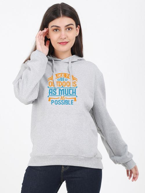 hooded neck graphic sweatshirt - 17971164 -  Standard Image - 0