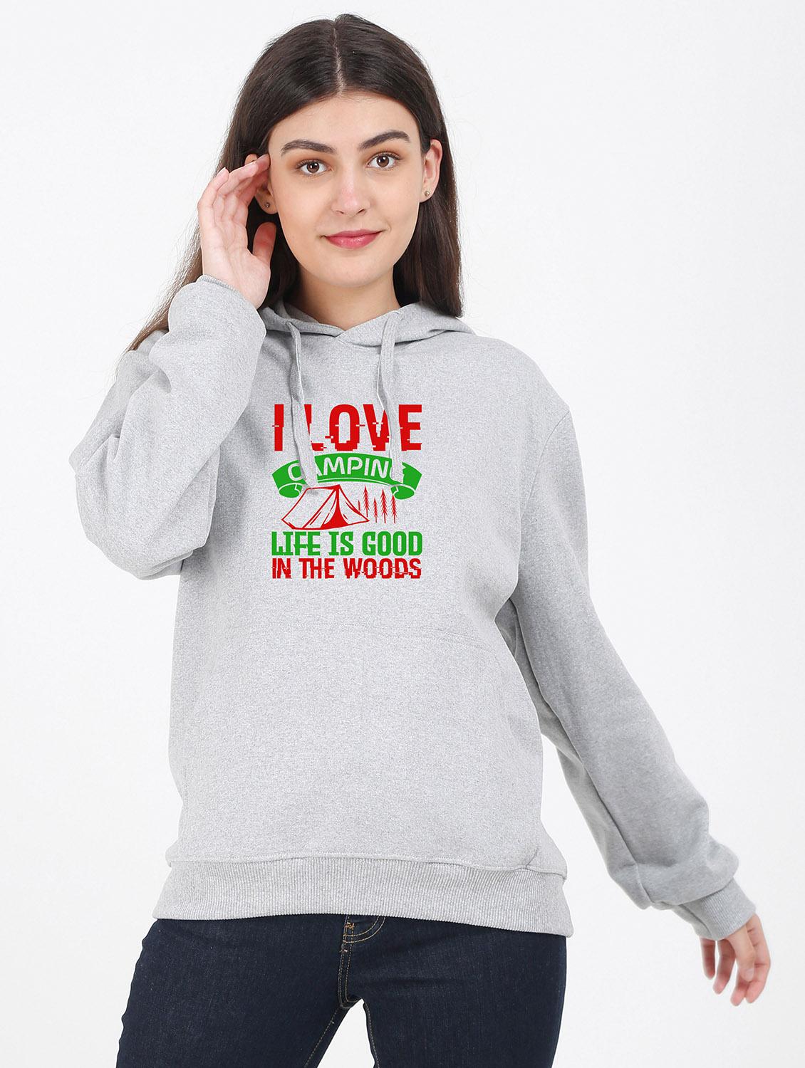 hooded neck graphic sweatshirt - 17971165 -  Zoom Image - 0