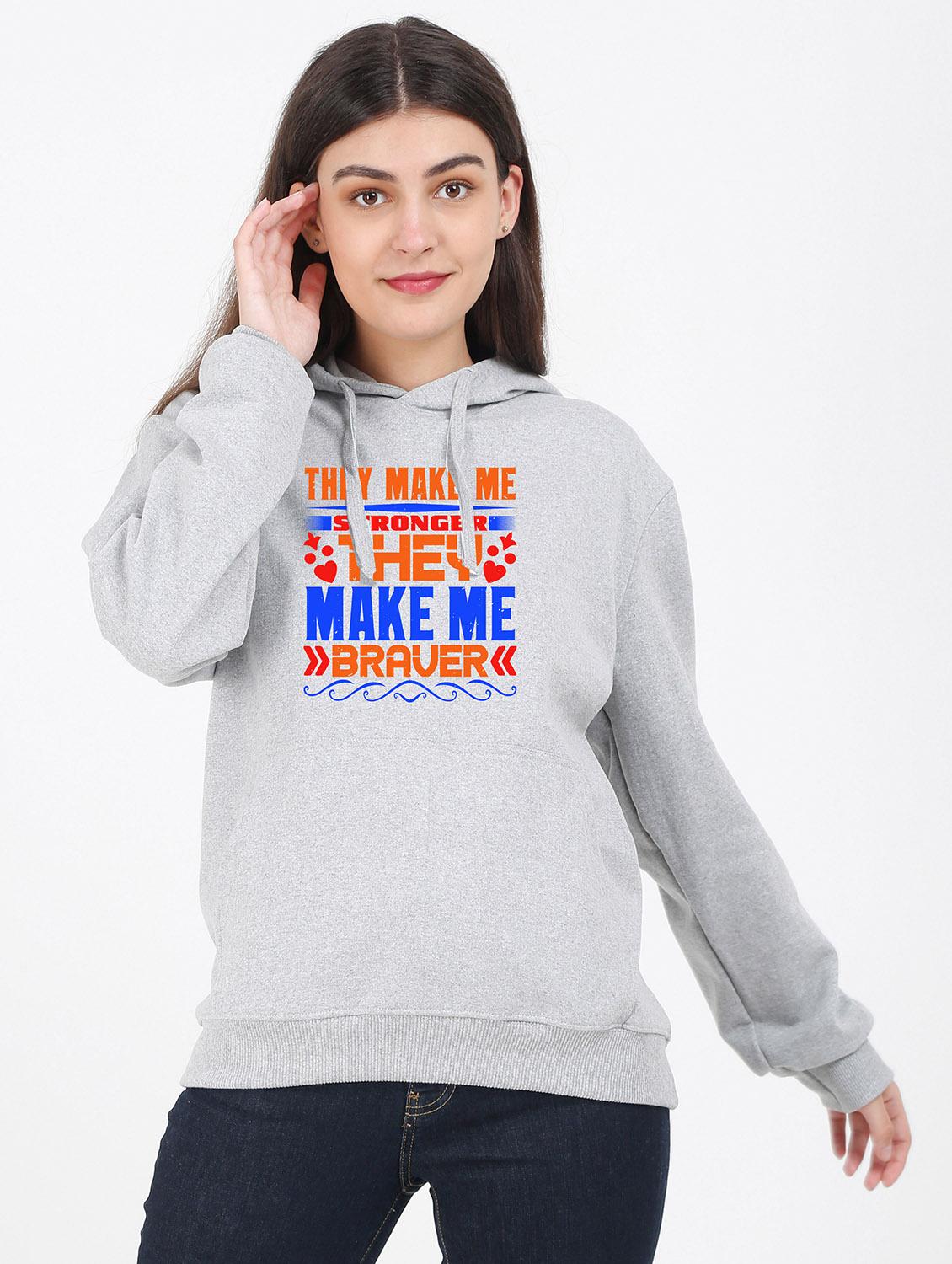 hooded neck graphic sweatshirt - 17971179 -  Zoom Image - 0