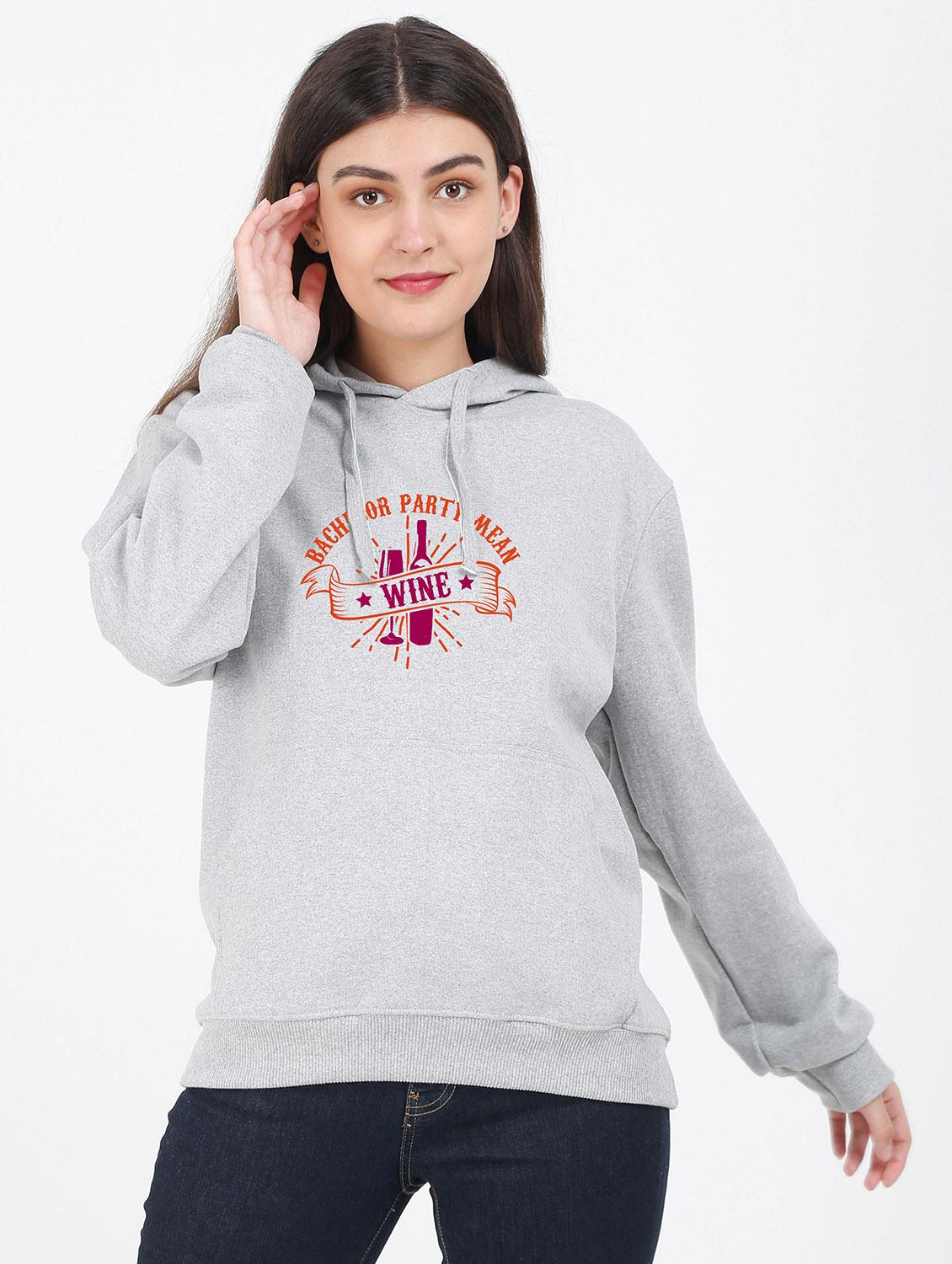 hooded neck graphic sweatshirt - 17971215 -  Zoom Image - 0