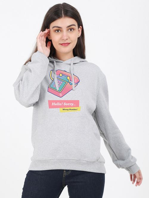 graphic printed hooded  sweatshirt - 17971263 -  Standard Image - 0