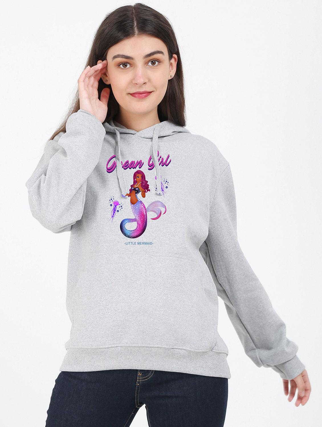 hooded neck graphic sweatshirt - 17971302 - Zoom Image - 0
