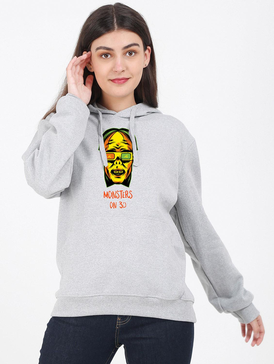 hooded neck graphic sweatshirt - 17971303 -  Zoom Image - 0