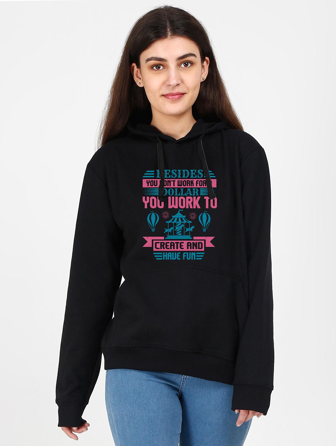 hooded neck graphic sweatshirt - 17971567 -  Zoom Image - 0