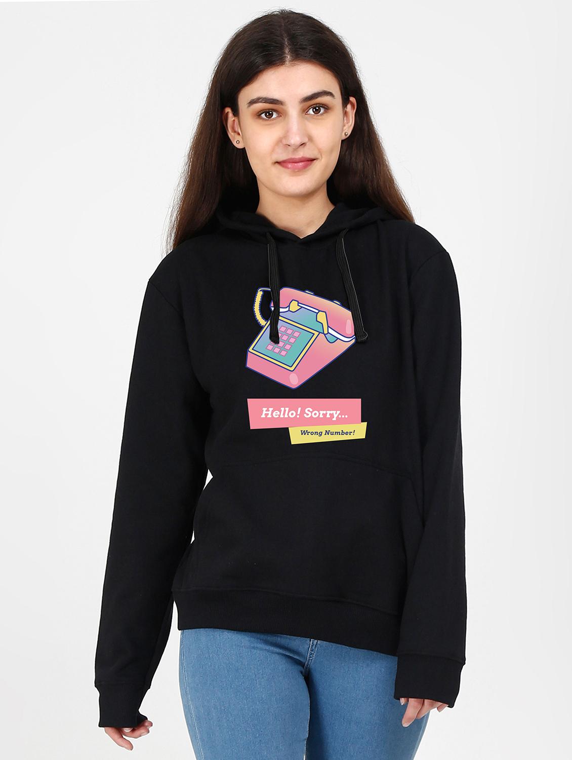 hooded neck graphic sweatshirt - 17971606 -  Zoom Image - 0