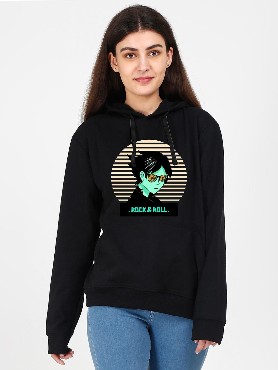 hooded neck graphic sweatshirt - 17971627 -  Zoom Image - 0