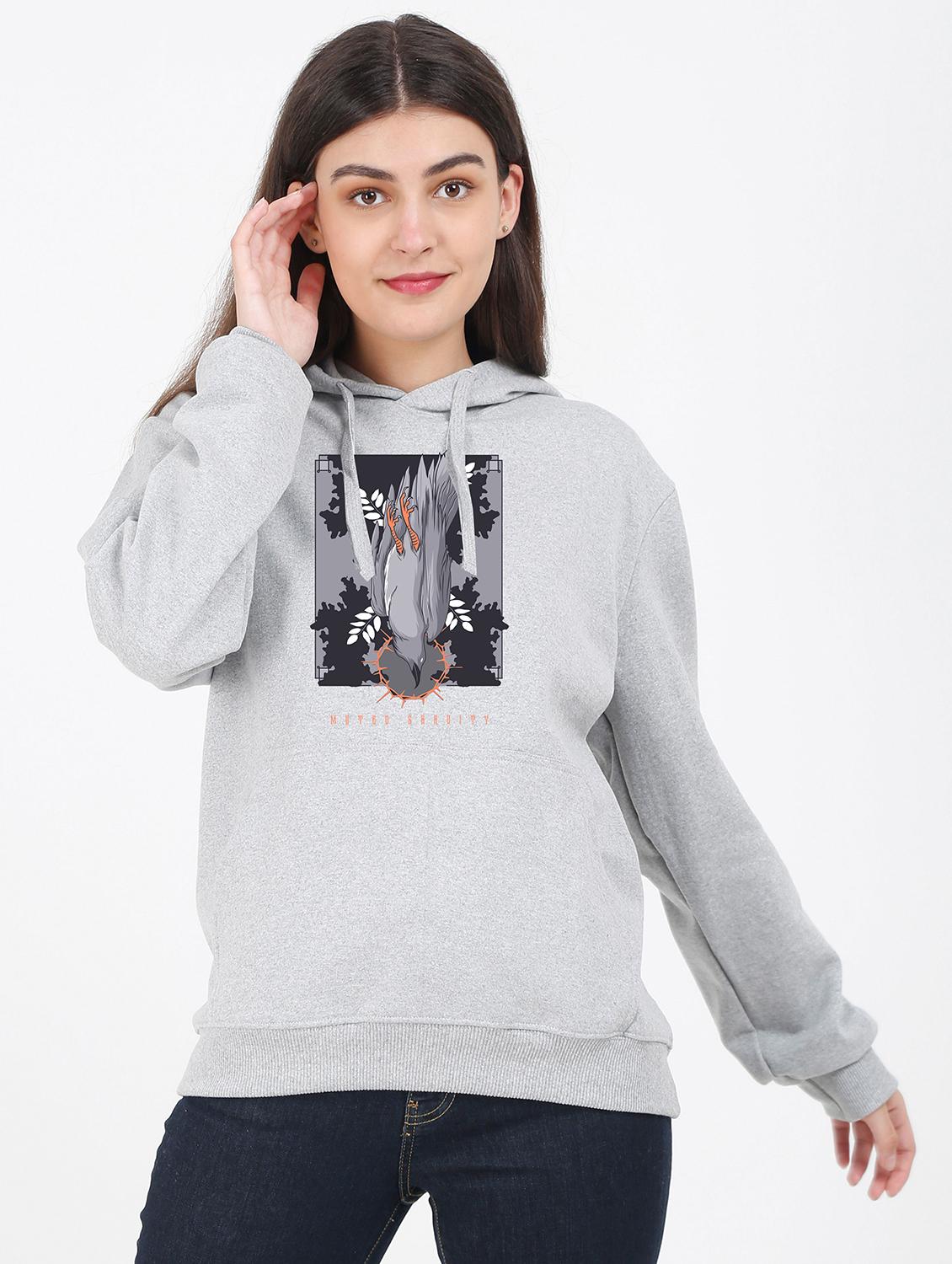 hooded neck graphic sweatshirt - 17971644 - Zoom Image - 0