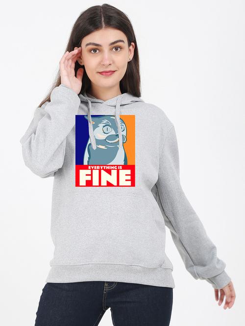 hooded neck graphic sweatshirt - 17971647 - Standard Image - 0