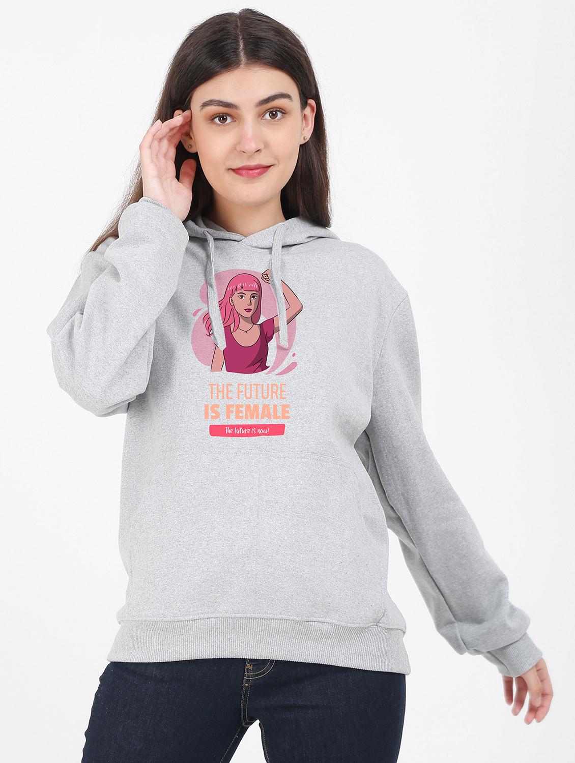 hooded neck graphic sweatshirt - 17971654 -  Zoom Image - 0