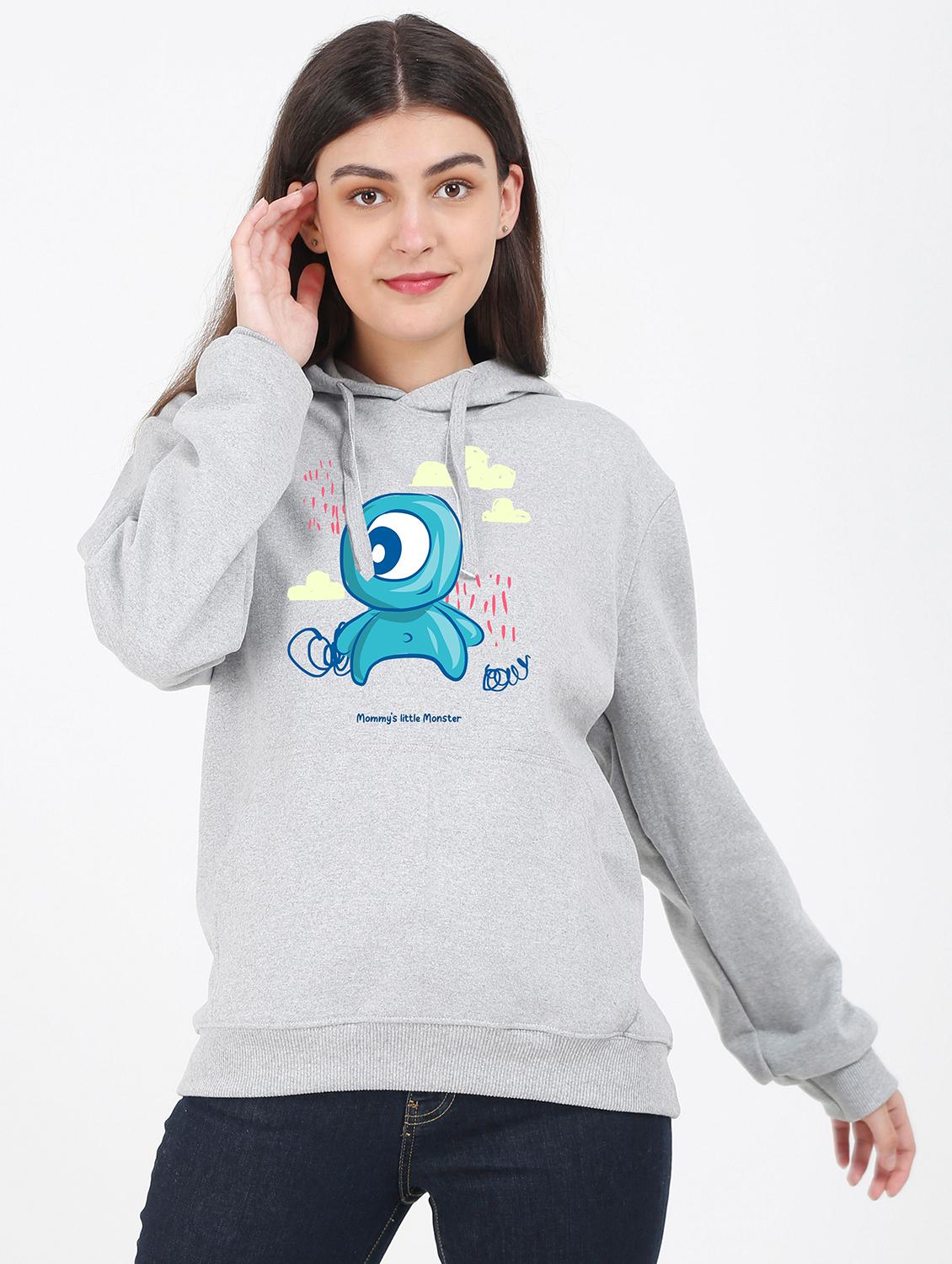 hooded neck graphic sweatshirt - 17971674 -  Zoom Image - 0