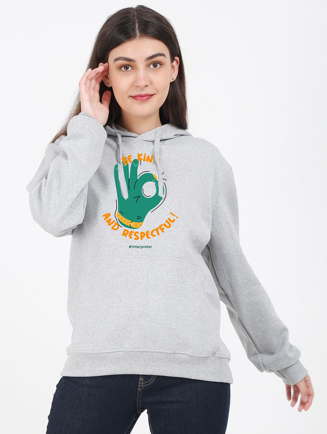 hooded neck graphic sweatshirt - 17971690 -  Zoom Image - 0