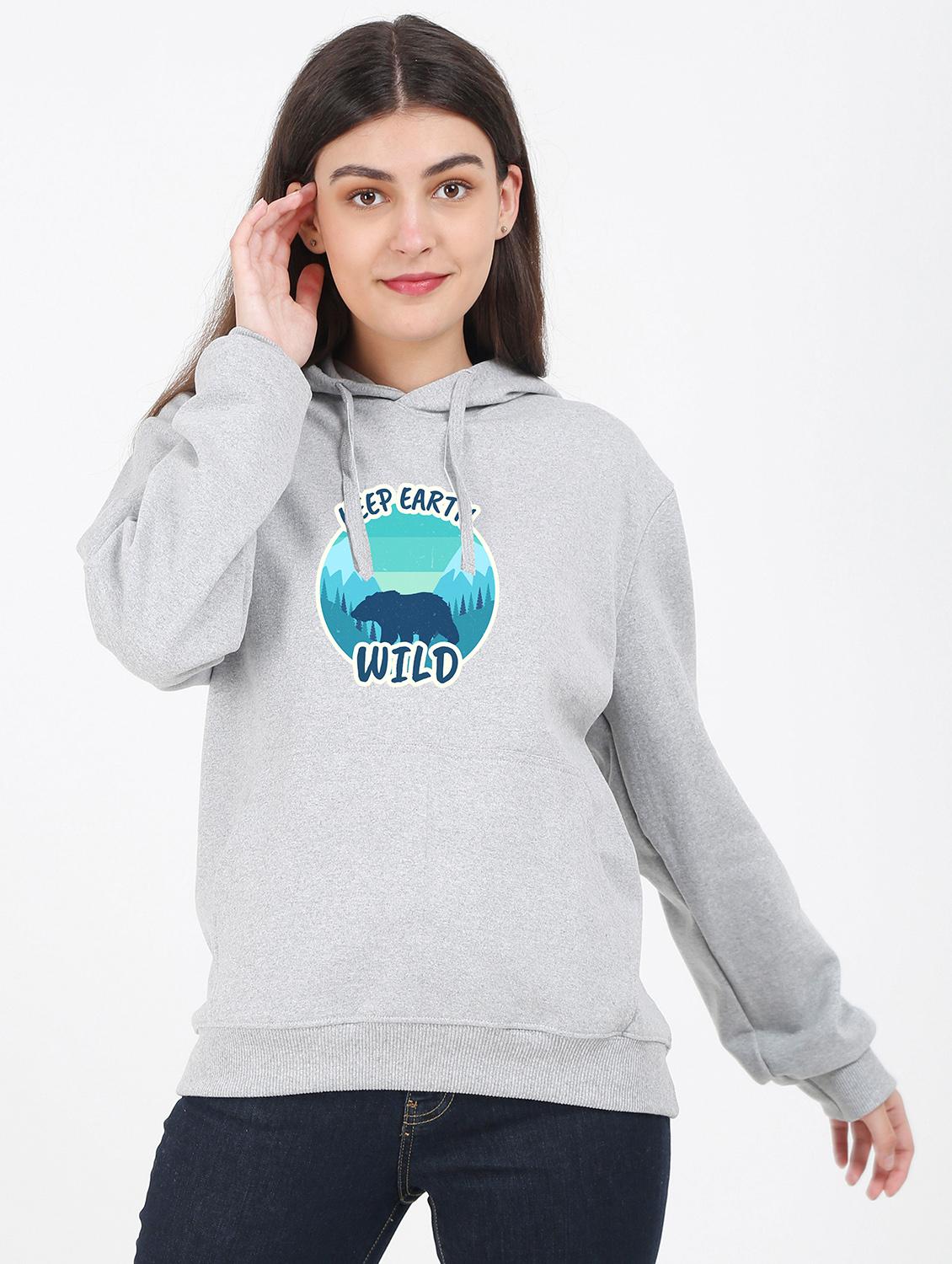 hooded neck graphic sweatshirt - 17971706 -  Zoom Image - 0