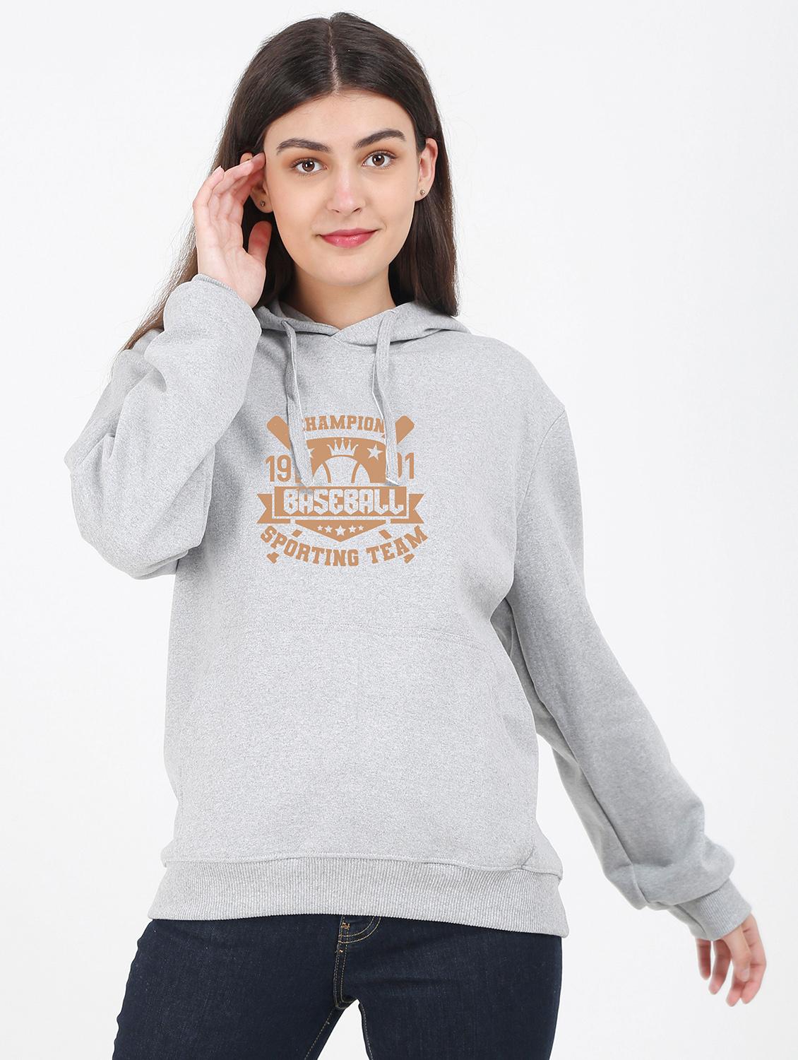 hooded neck graphic sweatshirt - 17971742 -  Zoom Image - 0