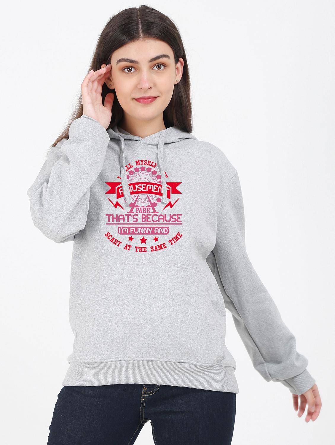 hooded neck graphic sweatshirt - 17971774 -  Zoom Image - 0