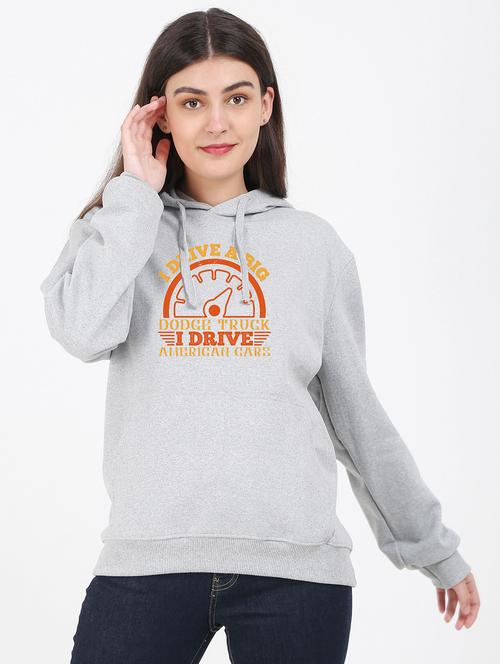 hooded neck graphic sweatshirt - 17971779 - Standard Image - 0