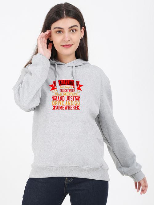 hooded neck graphic sweatshirt - 17971795 -  Standard Image - 0
